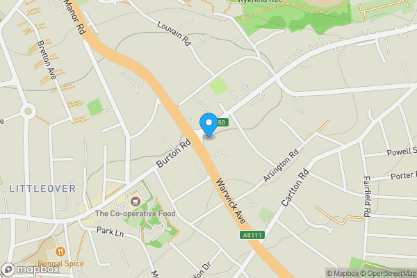 Map location for Flat 8, Ridgeway Court, 224 Warwick Avenue, Derby DE23 6LH