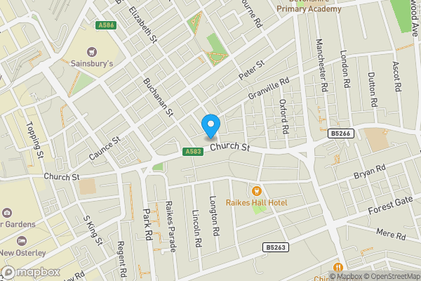 Map location for 274 Church Street, Blackpool, Lancashire FY1 3PZ