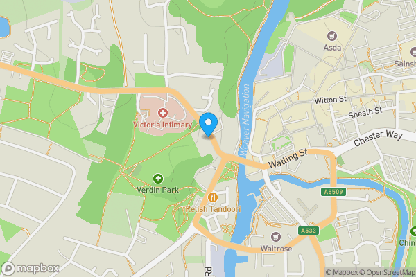 Map location for 13 Winnington Street, Northwich, Cheshire, CW8 1AQ