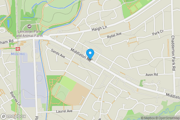 Map location for Middleton Road, OLDHAM, Lancashire, OL9 0NW