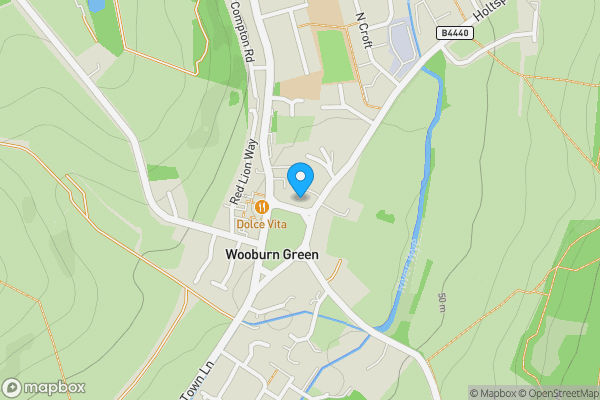 Map location for 7a The Green, Wooburn Green, High Wycombe, Buckinghamshire, HP10 0EE