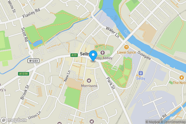 Map location for Flat A, 10 The Crescent, Selby, North Yorkshire YO8 4PD