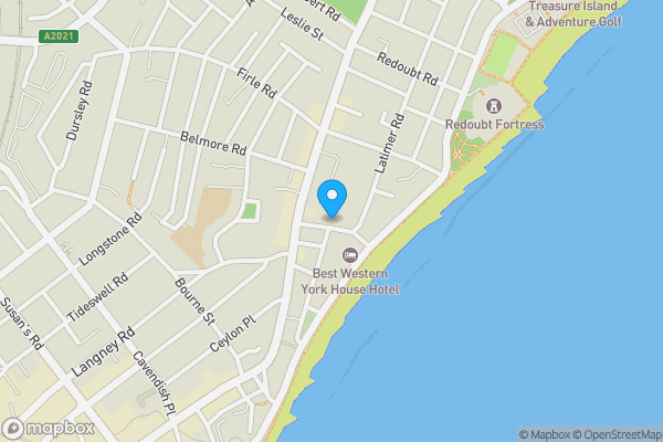 Map location for Flat 3, 13 St Aubyns Road, Eastbourne, BN22 7AS