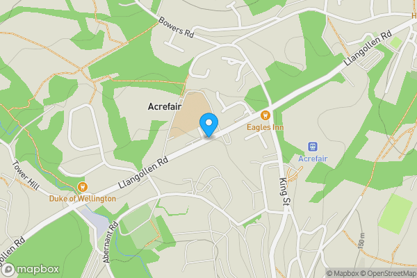 Map location for Llangollen Road, Wrexham, Wrexham, LL14 3RP