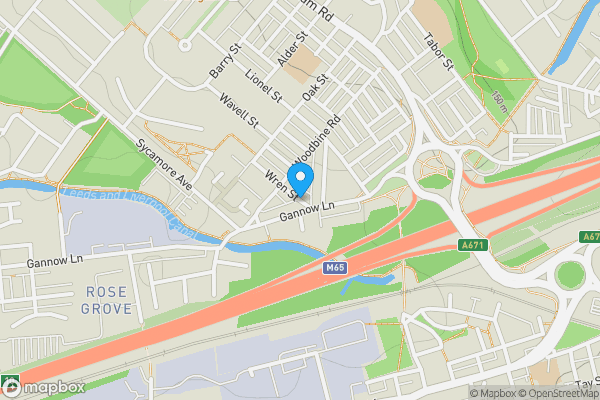 Map location for Wren Street, BURNLEY, Lancashire, BB12 6QG