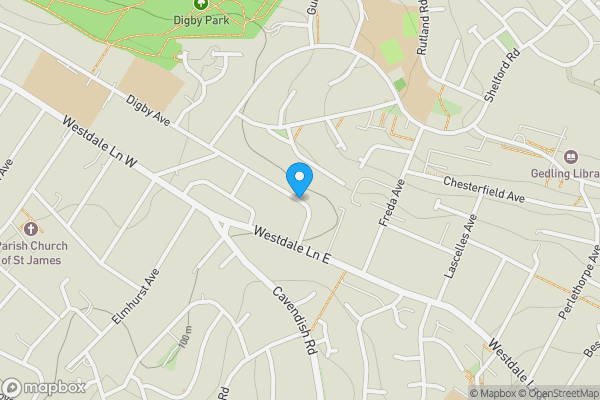 Map location for Digby Avenue, Nottingham, Nottinghamshire, NG3 6DT