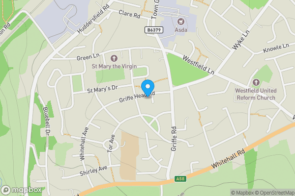 Map location for Flat 1, 1 Griffe Head Road Wyke, Bradford, BD12 8QP