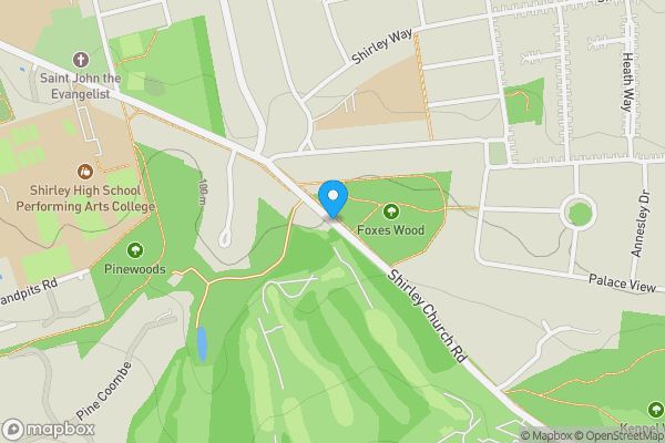 Map location for Land At Shirley Church Road, Croydon, CR0 5AF