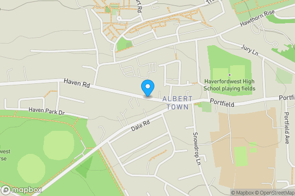 Map location for Haven Road, Haverfordwest, Pembrokeshire, SA61 1DX