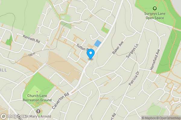 Map location for Calverton Road, Nottingham, Nottinghamshire, NG5 8GG