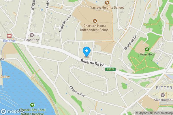 Map location for Bitterne Road West, Southampton, Hampshire, SO18 1BN