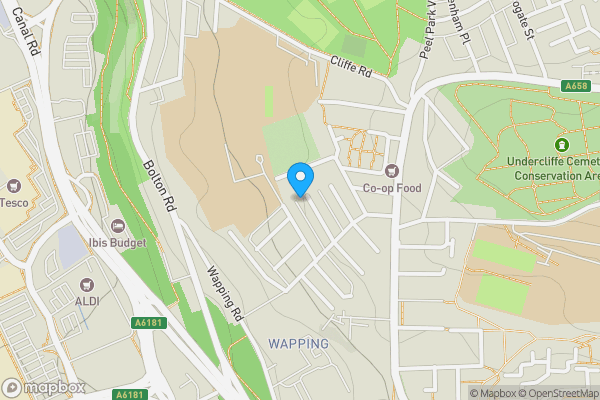 Map location for 43 Falmouth Avenue, Bradford, BD3 0HL