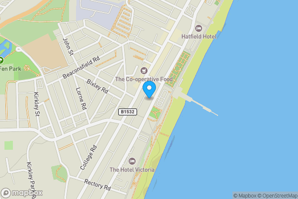 Map location for Flat 5, 5 Kirkley Cliff, Lowestoft, Suffolk, NR33 0BY