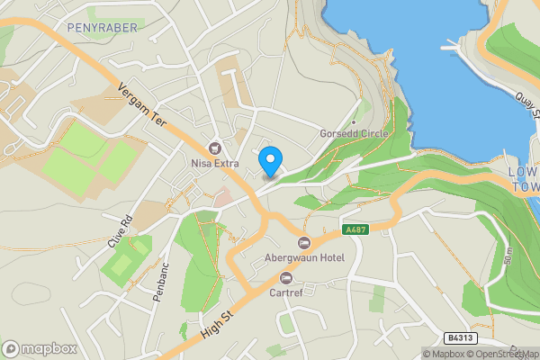 Map location for Penslade Terrace, Fishguard, Dyfed, SA65 9AB