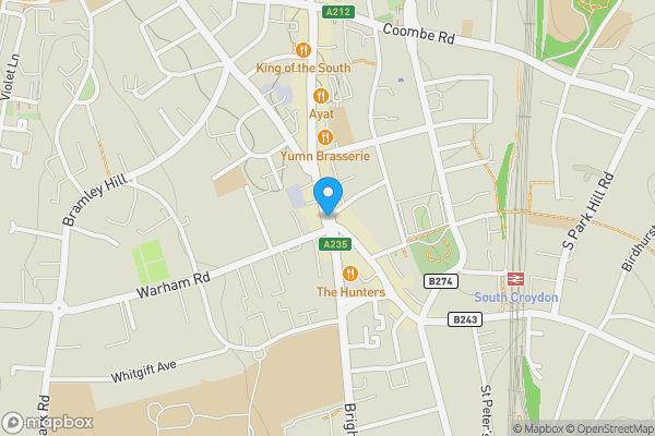 Map location for 92 & 94 South End, Croydon, Surrey, CR0 1DQ