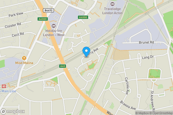 Map location for 40 Perry Avenue, East Acton, London, W3 6YQ