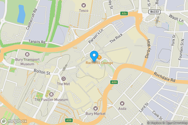 Map location for South Back Rock, Bury, BL9