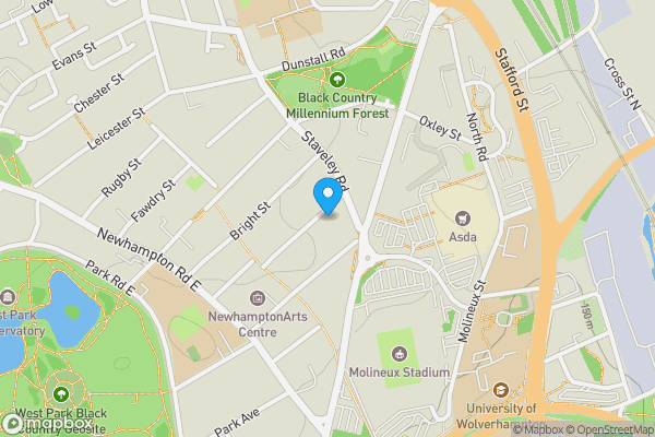 Map location for 4 Sherwood Street, Wolverhampton, West Midlands, WV1 4RG