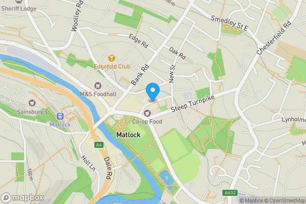 Map location for Flats 1-6, 9-19 Firs Parade, Matlock, Derbyshire, DE4 3AS