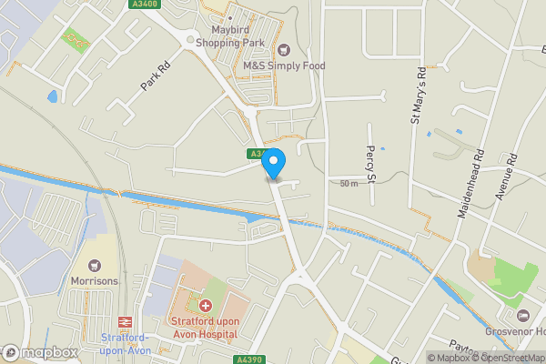 Map location for Birmingham Road, STRATFORD-UPON-AVON, Warwickshire, CV37 0BE