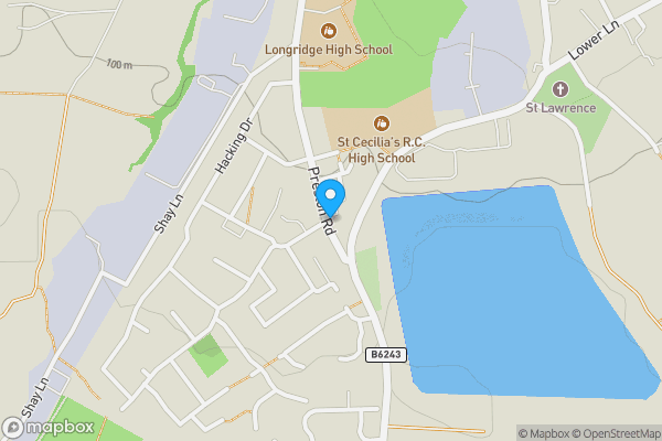 Map location for 101 Preston Road, Longridge, Preston, Lancashire PR3 3BA