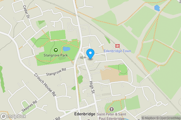 Map location for 36 Roman Court, High Street, Edenbridge, Kent, TN8 5LW