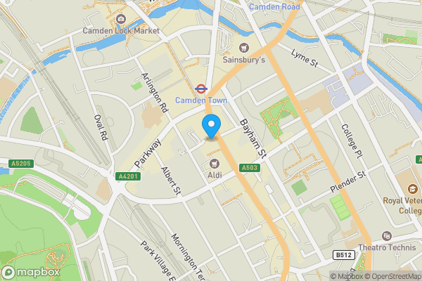 Map location for 155 Camden High Street, London, NW1 7JY