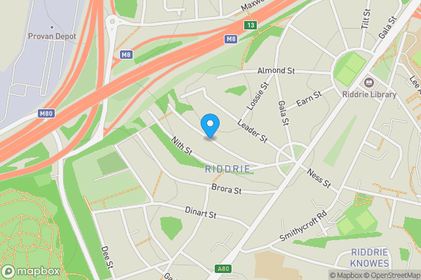 Map location for Eden Street, Glasgow, Lanarkshire, G33 2AG