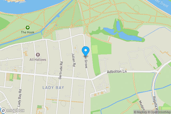 Map location for Adbolton Grove, NOTTINGHAM, Nottinghamshire, NG2 5AR