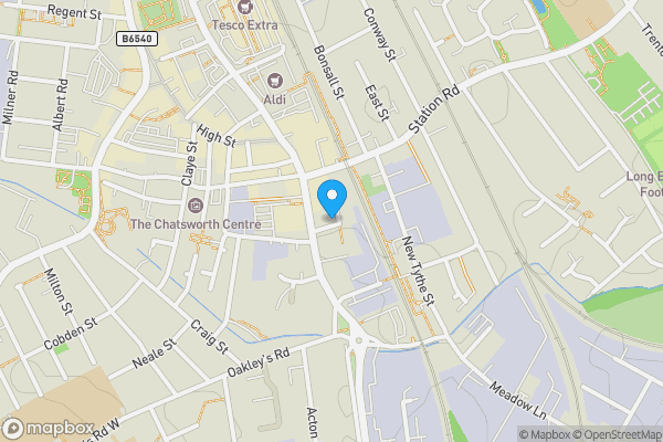 Map location for 1 Trafalgar Terrace, Long Eaton, Nottingham NG10 1GP