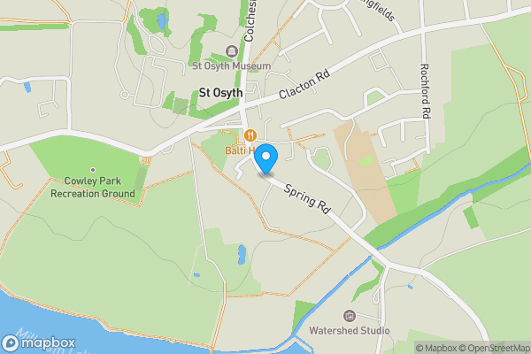 Map location for Spring Road, Clacton-on-Sea, Essex, CO16 8RL