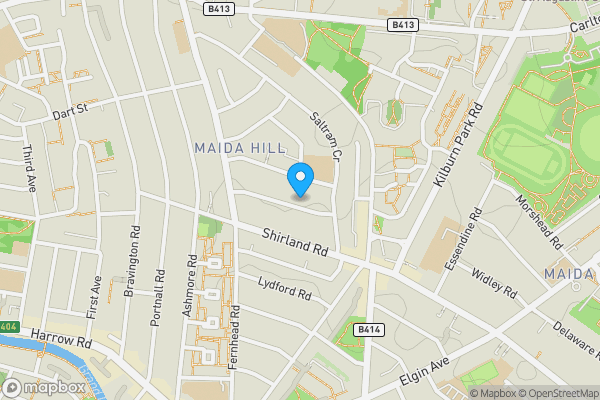 Map location for Flat A, 14 Fordingley Road, London, W9 3HE