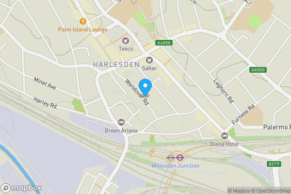 Map location for 44B Wendover Road, Harlesden, London, NW10 4RT