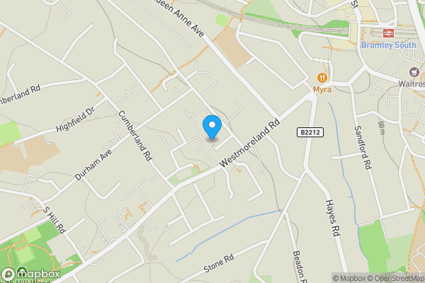 Map location for 18 Tavistock Road, Bromley, Kent, BR2 0SY