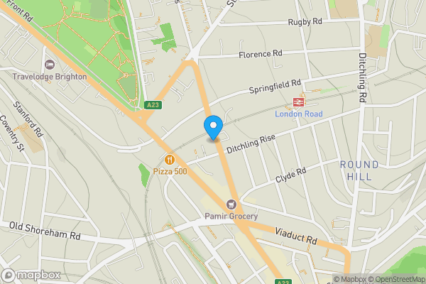 Map location for 57 Beaconsfield Road, Brighton, East Sussex, BN1 4QJ