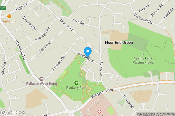 Map location for Western Road, BIRMINGHAM, West Midlands, B24 9BL