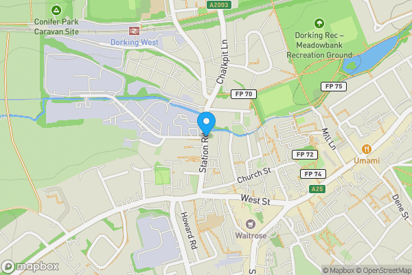 Map location for Station Road, Dorking, Surrey, RH4 1HH