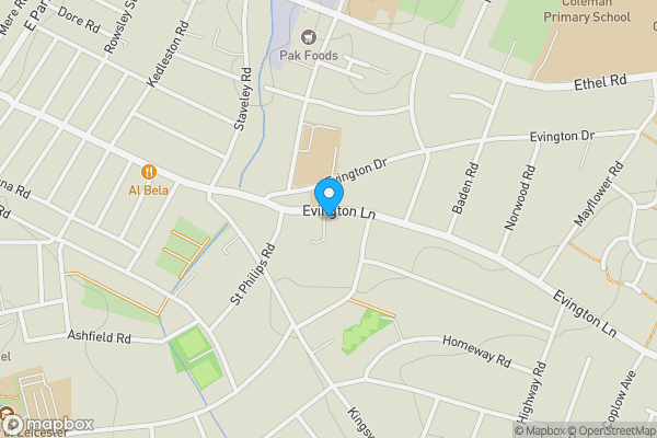 Map location for 17A Evington Lane, Evington, Leicester, LE5 5PQ