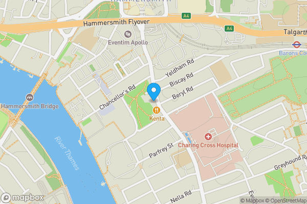 Map location for 94 Fulham Palace Road, Hammersmith, London, W6 9PL
