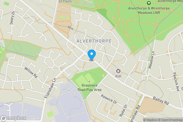 Map location for Batley Road, WAKEFIELD, West Yorkshire, WF2 0AG