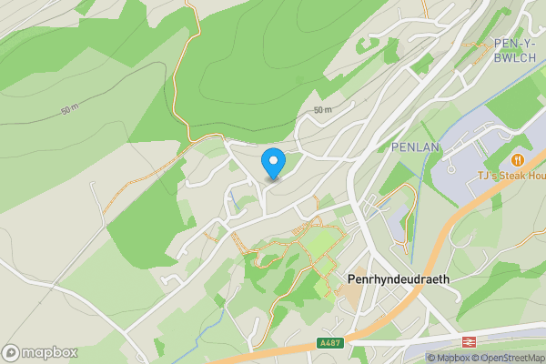Map location for Clogwyn View, Penrhyndeudraeth, Gwynedd, LL48 6RW