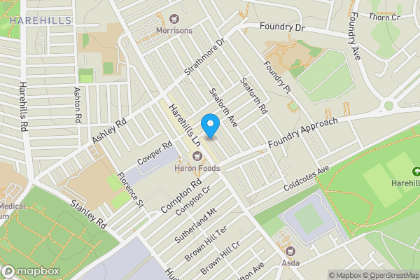 Map location for 29 Broughton Terrace, Leeds, West Yorkshire LS9 6BA