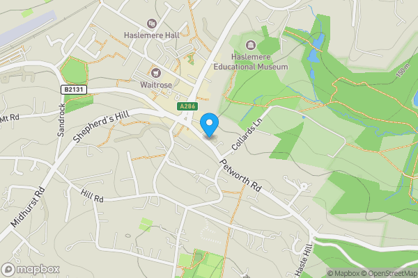 Map location for Flat 3, 10-12 Petworth Road, Haslemere, Surrey, GU27 2HR