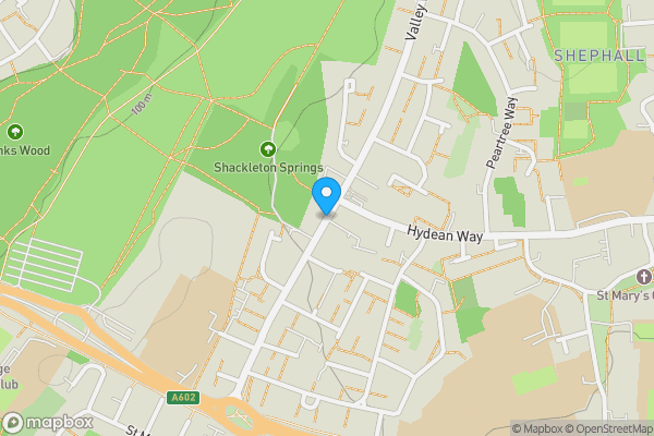 Map location for Valley Way, Stevenage, Hertfordshire, SG2 9AG