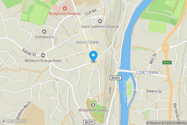 Map location for 8 Waterloo Terrace, Bridgnorth, Shropshire, WV16 4EG