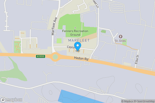 Map location for 6 Holderness Villas, Ceylon Street, Hull, East Yorkshire, HU9 5RQ