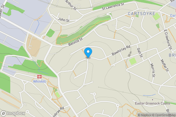 Map location for 100 Bawhirley Road, Greenock, PA15 2LU