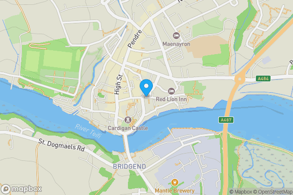 Map location for St Mary Street, Cardigan, SA43 1DH