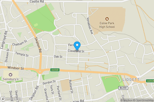 Map location for Cleveland Street, Colne, BB8
