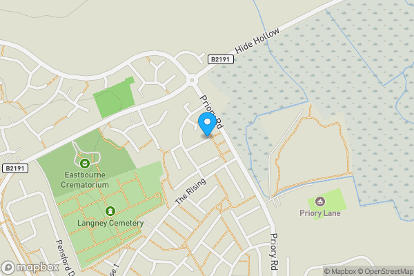 Map location for Stevenson Close, Eastbourne, East Sussex, BN23 7TF